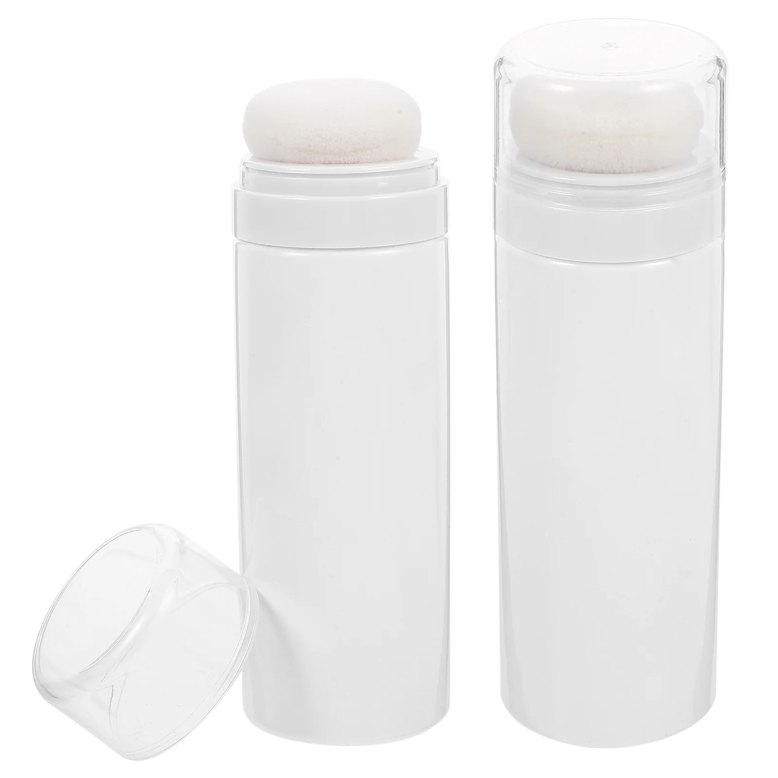 

2 Pcs Empty Toner Cartridge Portable Powder Puff Bottle Baby Skincare Containers Talcum Holder Pp Toddler Moms Gifts