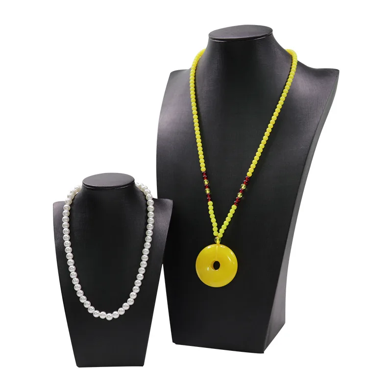 Leather Necklace Display,Jewelry Necklace Bust Display Stand for Bracelets,Earrings,Rings
