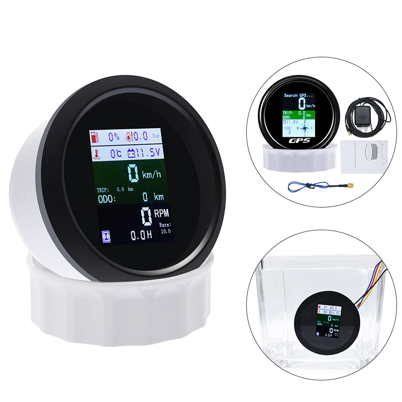Водонепроницаемый GPS-Спидометр с антенной 85 мм 6 в 1