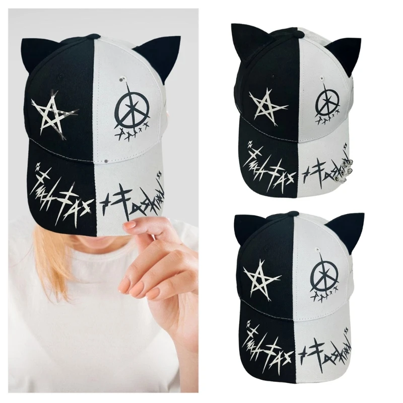 95AB женская бейсбольная кепка с кошачьими ушками универсальная шляпа для