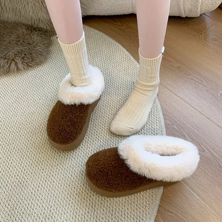 2024 модные блестящие зимние ботинки женские нескользящие ботильоны на меху