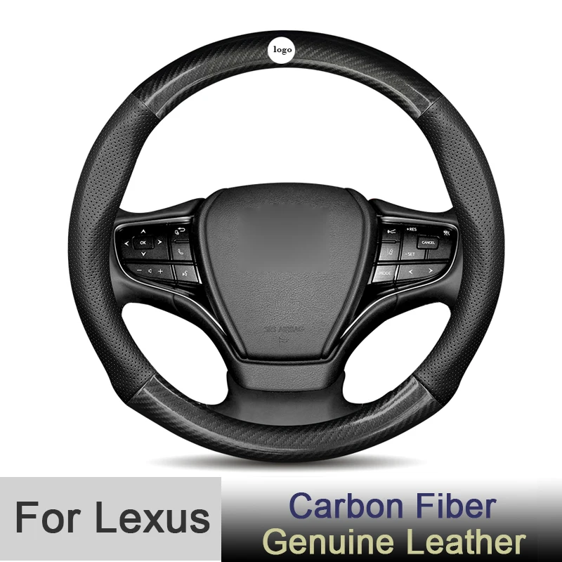 

Чехол для руля Lexus RX350 IS250 ES350 GX470 CT200H IS350 GS300 NX300 IS300, автомобильные аксессуары из углеродного волокна