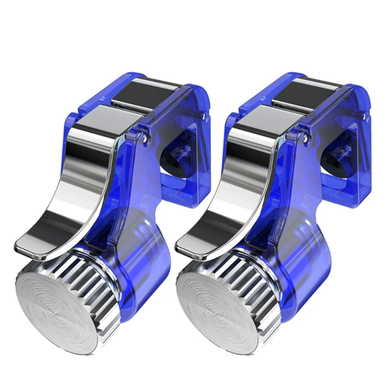 Синий/красный/прозрачный (1 пара) металлический джойстик для смартфона