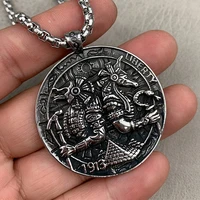 vintage stainless steel egyptian patron anubis pendant men punk hip hop egyptian pyramid amulet biker necklace jewelry gift
