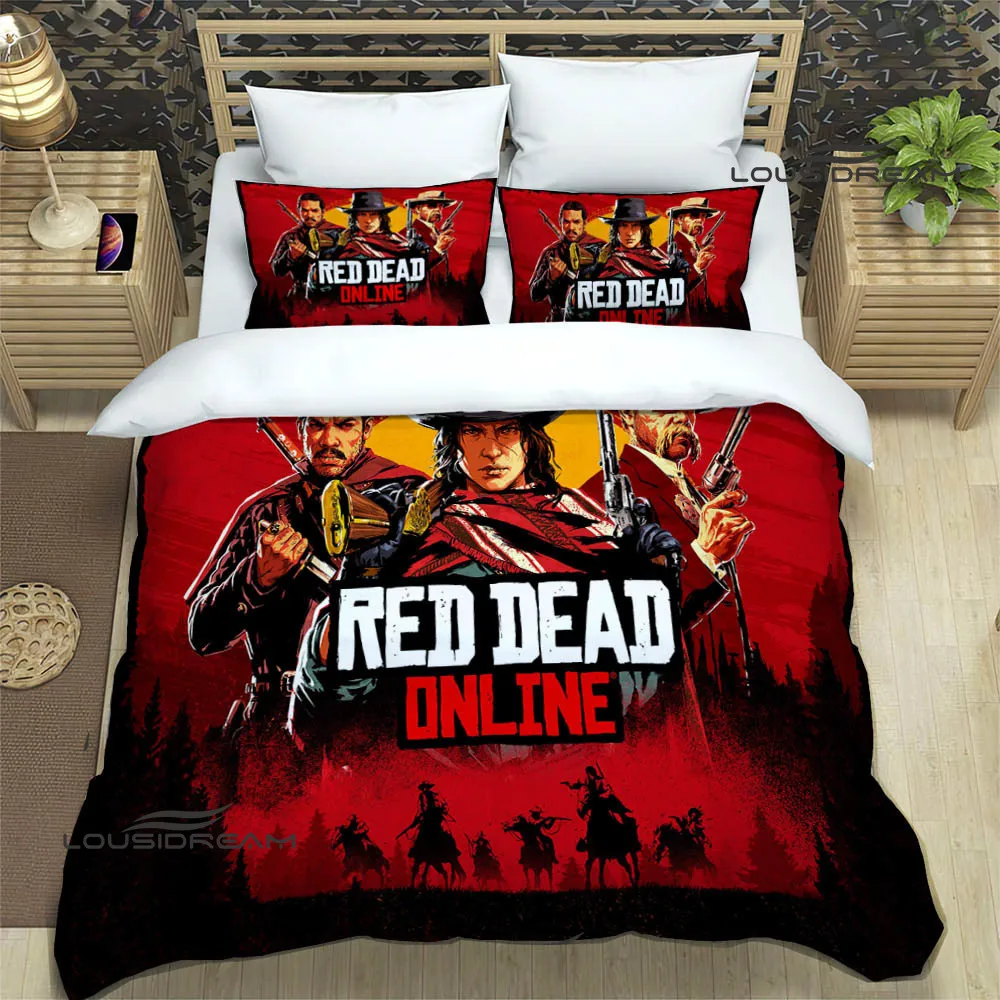 Комплект постельного белья Red Dead выкуп 2 с принтом изысканные принадлежности