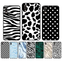 cow zebra pattern phone case case for oppo reno realme c3 6pro cover for vivo y91c y17 y19 funda capa