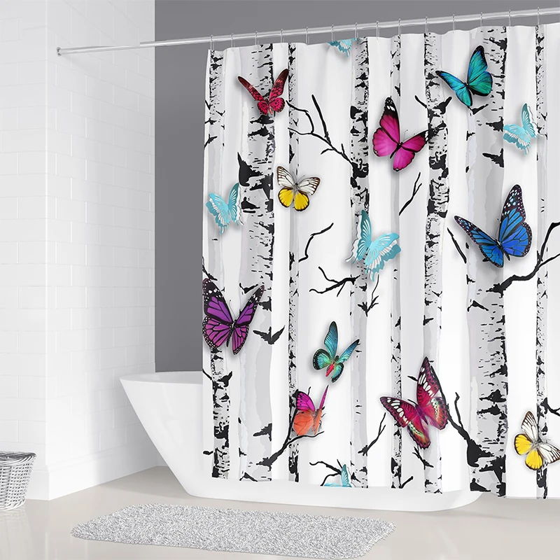

Водонепроницаемые занавески для душа European Flowers, Birds, Plants