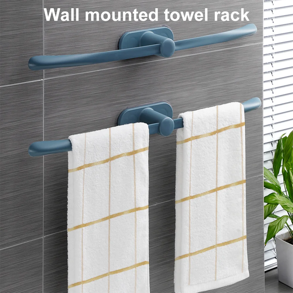

Bathroom Plastic Single Pole Towel Holder Telescopic Simple Multicolor Storage Shelf Hanger Home Gadgets Pylons