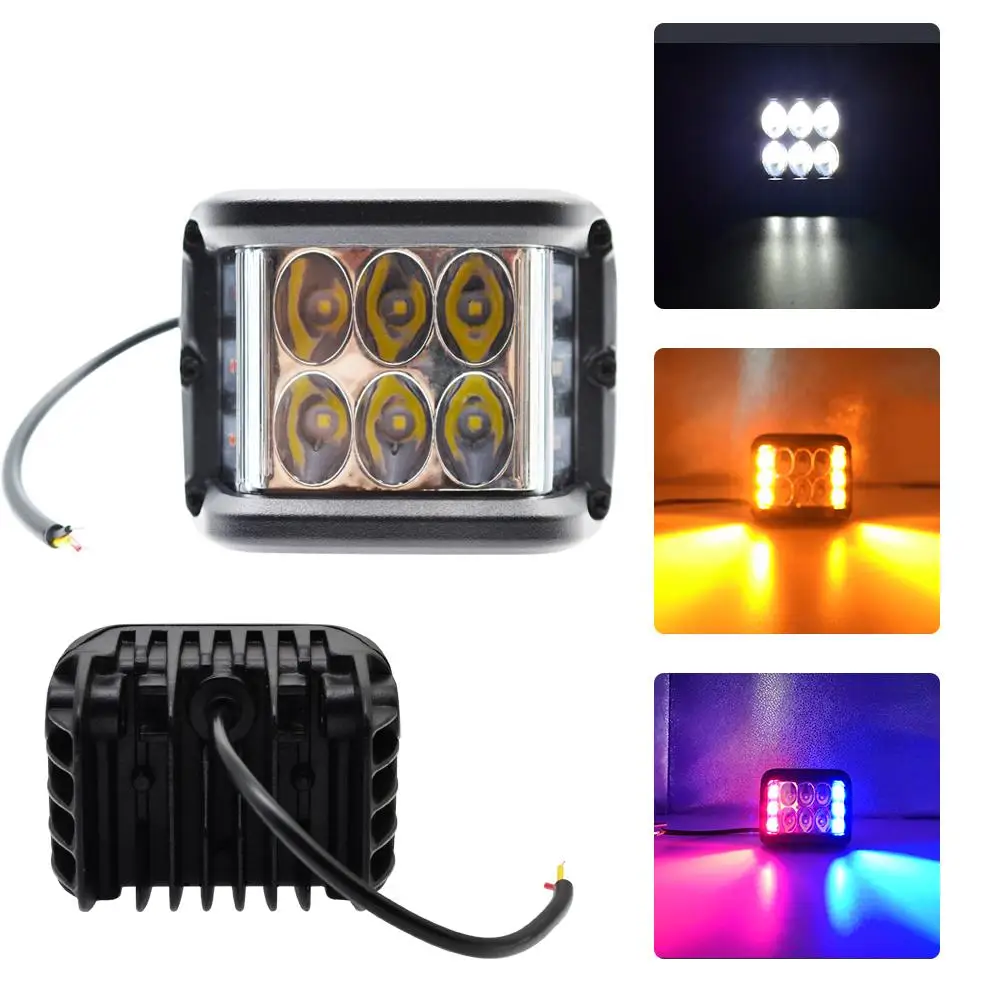 

4Inch 60W Work Lamp Spot Flood Offroad Work Light Bar Headlights Strobe Lights Driving Truck Turn Signal SUV ATV PickUp Car Led