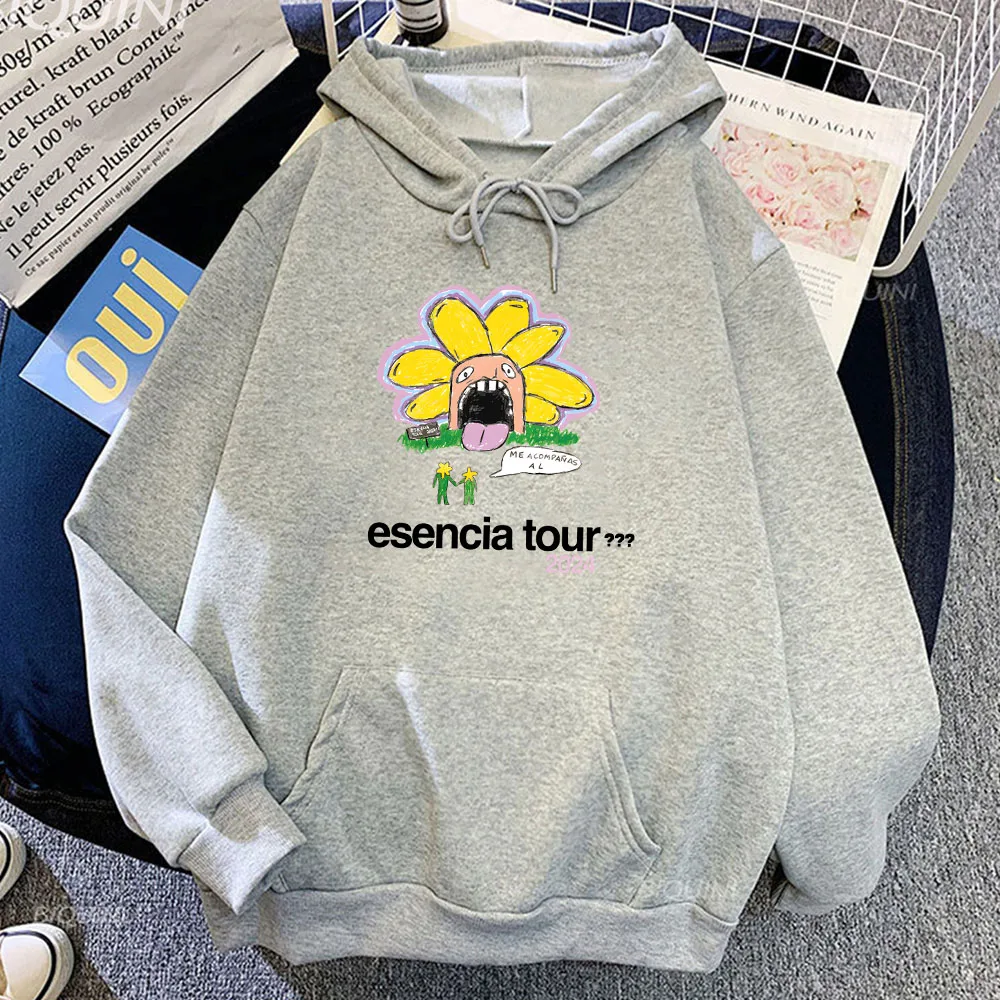 Худи с цветочным принтом и графическим худи Humbe Esencia Tour 2024 свитшоты одежда певицы