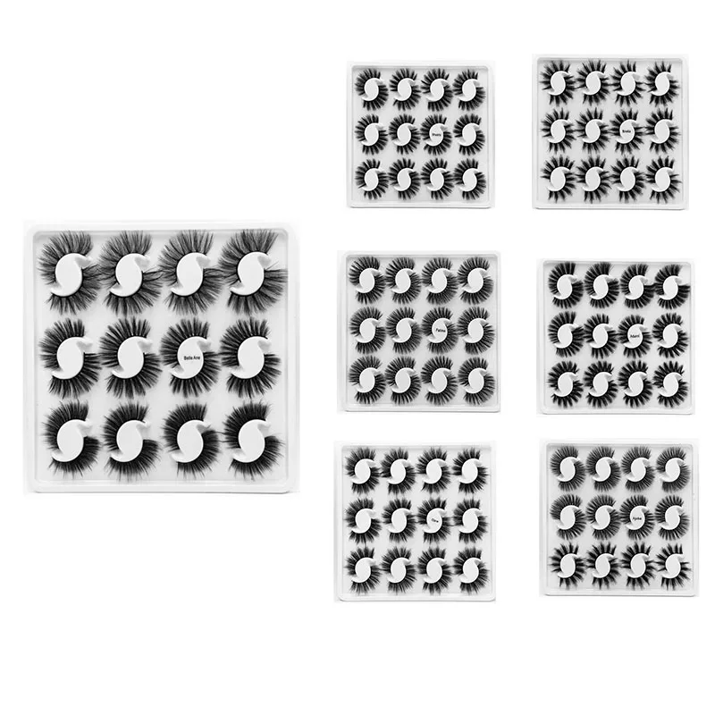 

12Pcs 25Mm Eyelashes Mink Eyelashes Mink Lashes Natural Dramatic Volume Eyelashes Extension False Eyelashes