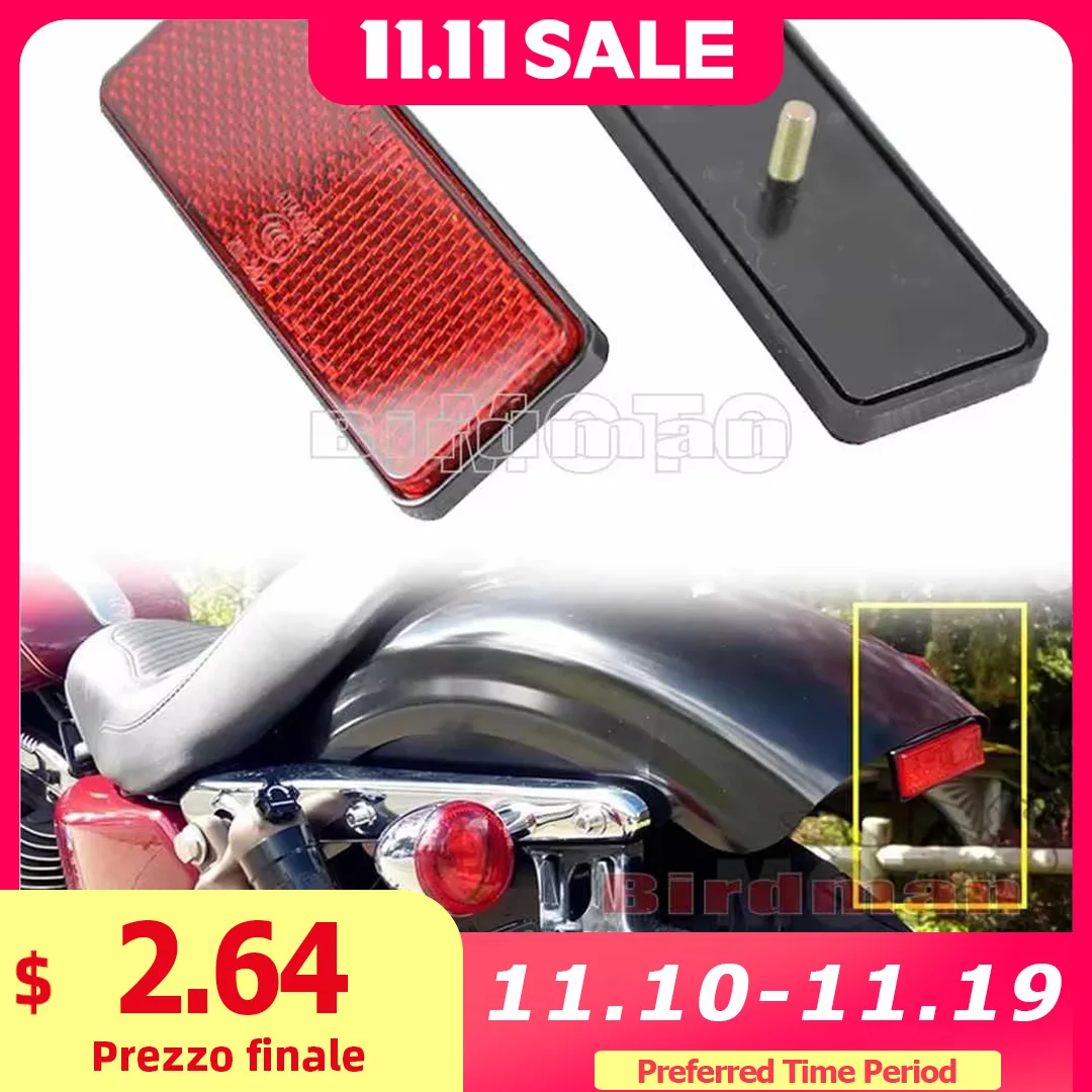 

2 шт., Прямоугольный Отражатель для мотоциклов, квадроциклов, скутеров, велосипедов-внедорожников из PMMA пластика