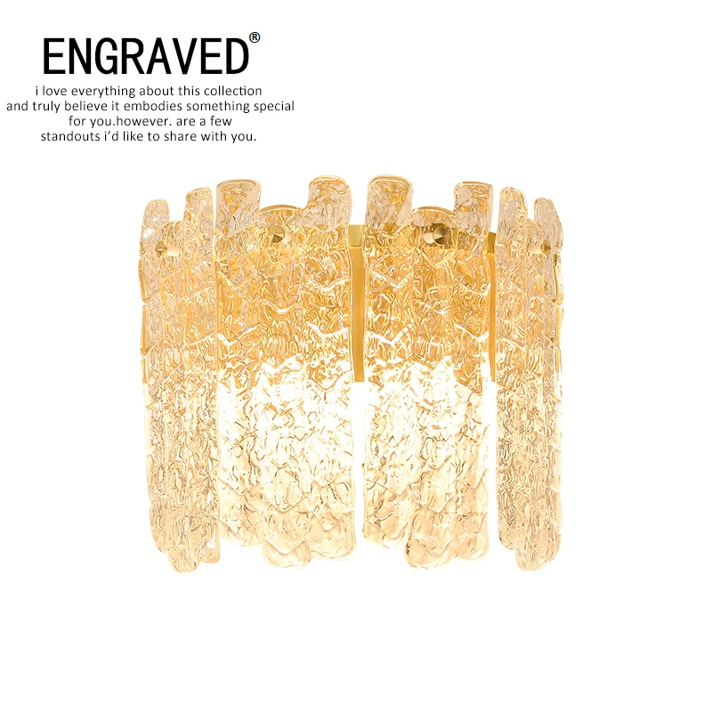

Modern Luxury Copper Wall Lamp for Living Room Bedroom Bedside Indoor Decoration Sconce Glass Creative Lighting Fixture