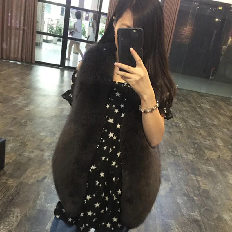 2023 Winter Female Faux Fur Vest Tops Fluffy Coat Elegant Thick Warm Vests Fake Fur Jacket Chaquetas Mujer Waistcoat Jackets