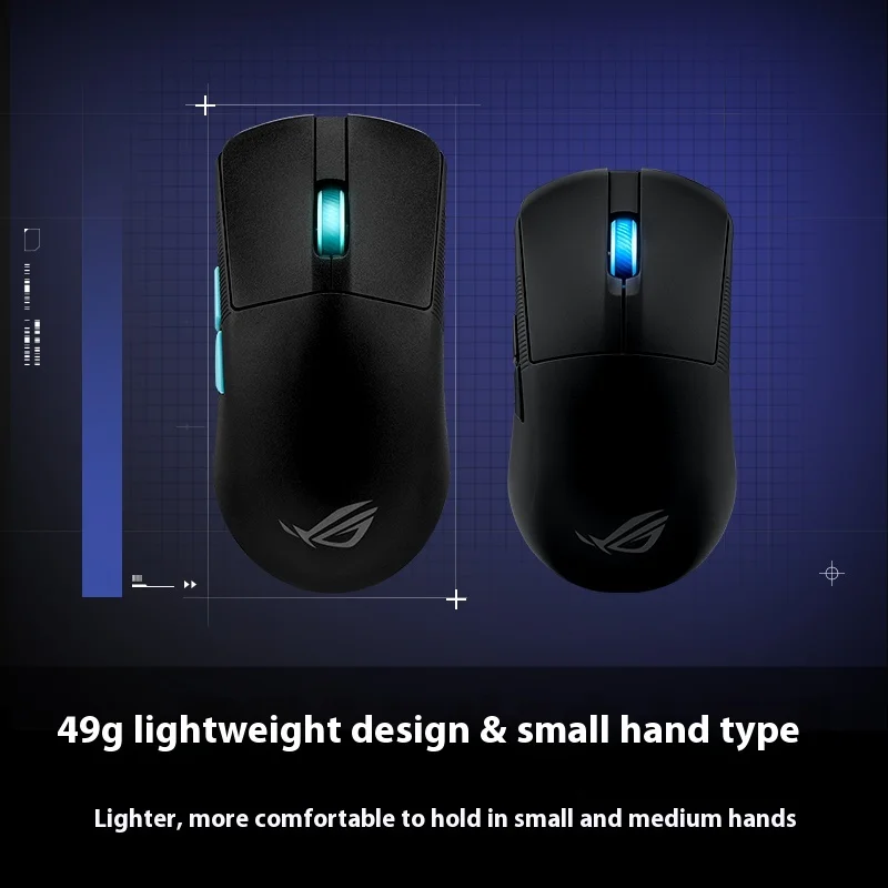 Новинка беспроводная трехрежимная игровая мини-мышь ROG Harpe Ace Aimpoint Pro 8K 42000DPI 48g