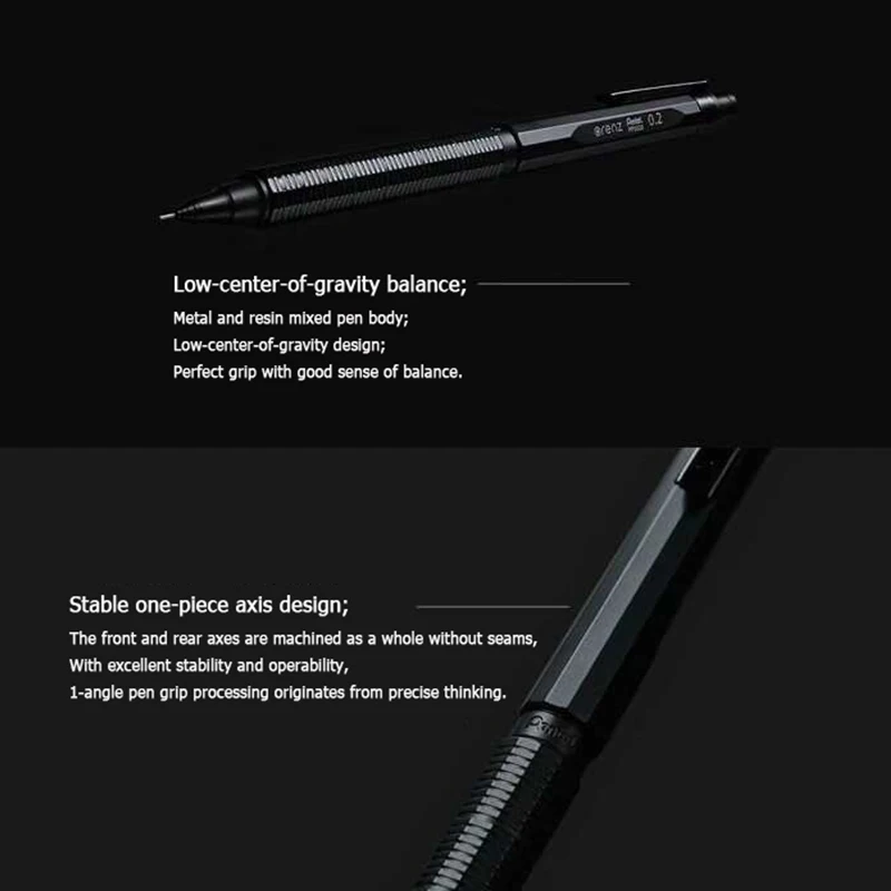 Фото Pentel Professional Карандаш ORENZNERO 0.2 | 0.3 | 0,5 мм малогабаритные автоматические карандаши для выброса свинца, принадлежности для точного рисования №4