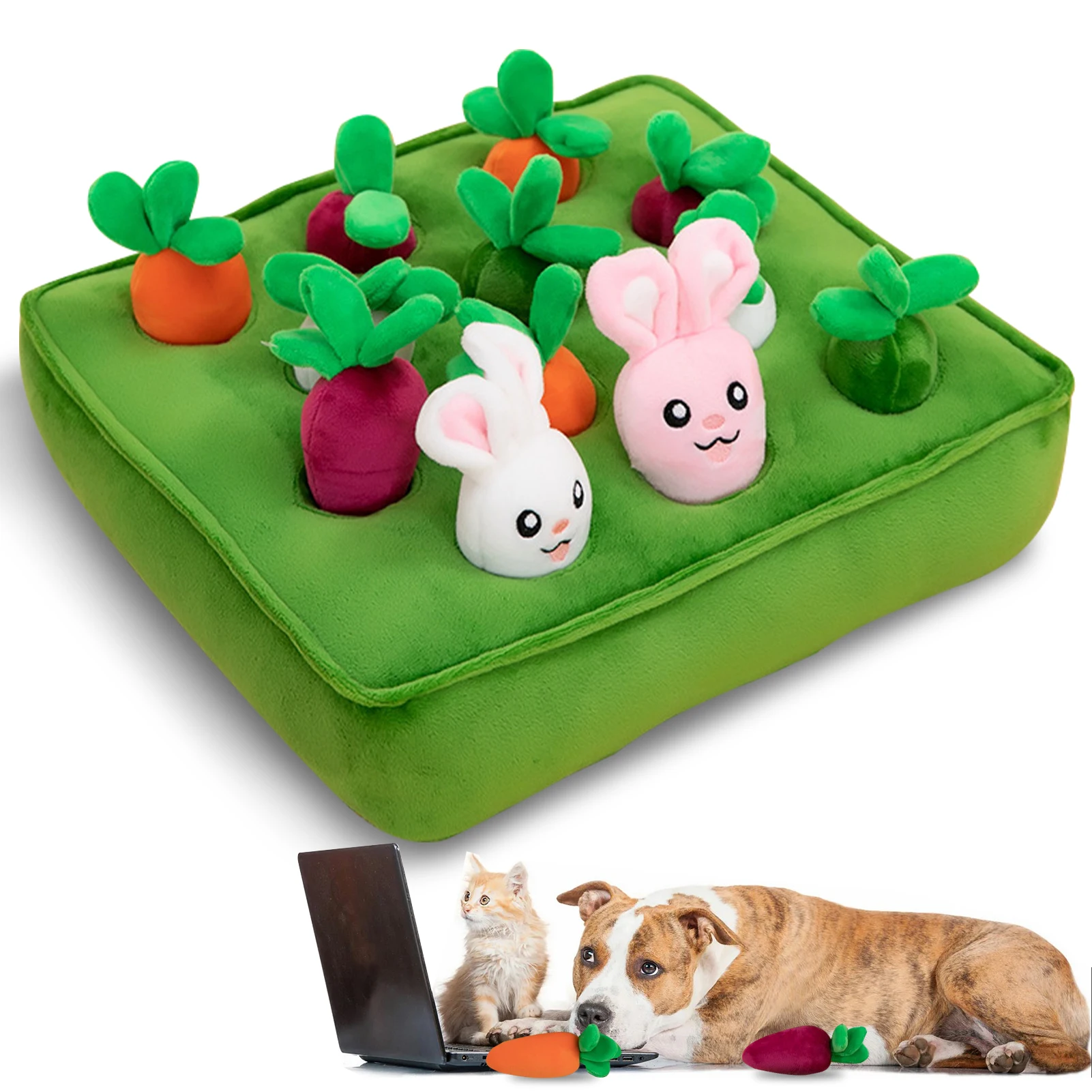 

Interactive Dog Toys For Boredom Funny Dog Chew Toys Plush Toy For Dogs Chewing Teething Sniffing Training Stress Relieving