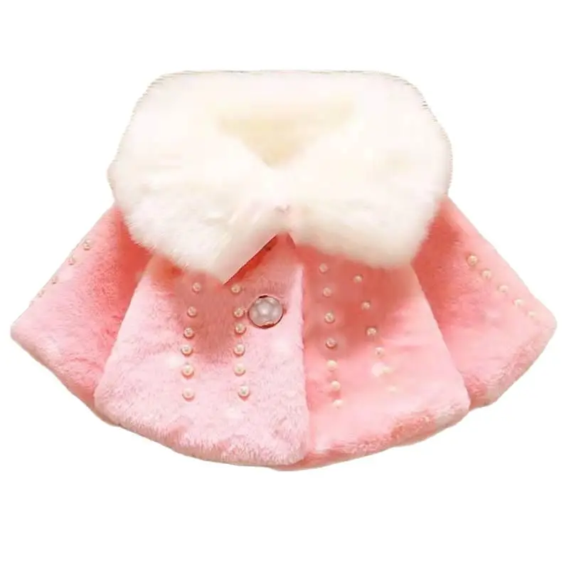 Girls Coat Winter Kids Faux Fur Jacket Fashion Thick Velvet Cloak Baby Toddler Girl Cotton Warm Cute Outerwear For Children | Детская