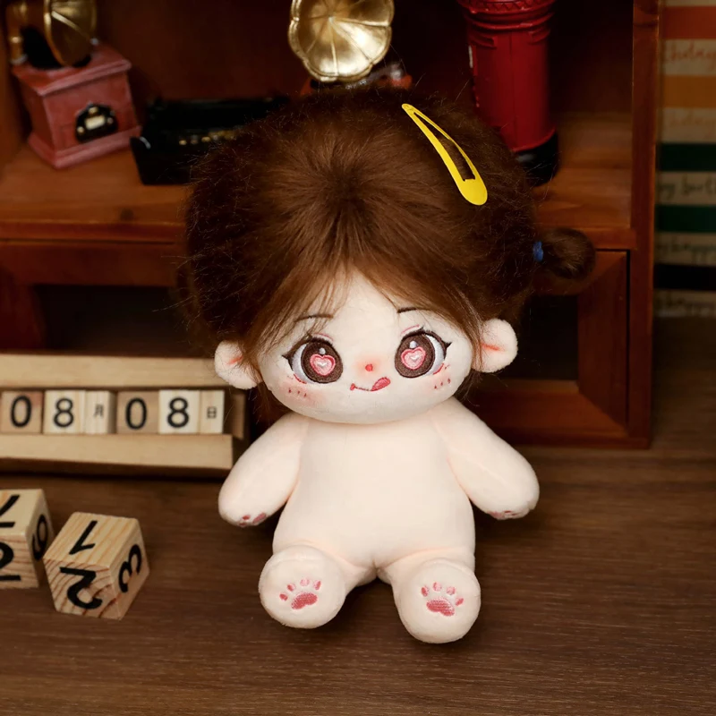

Кавайная плюшевая хлопковая кукла, 20 см, кукла с супер звездой, кукла с надписью, с большими глазами, кукла-девочка может сменить одежду в подарок