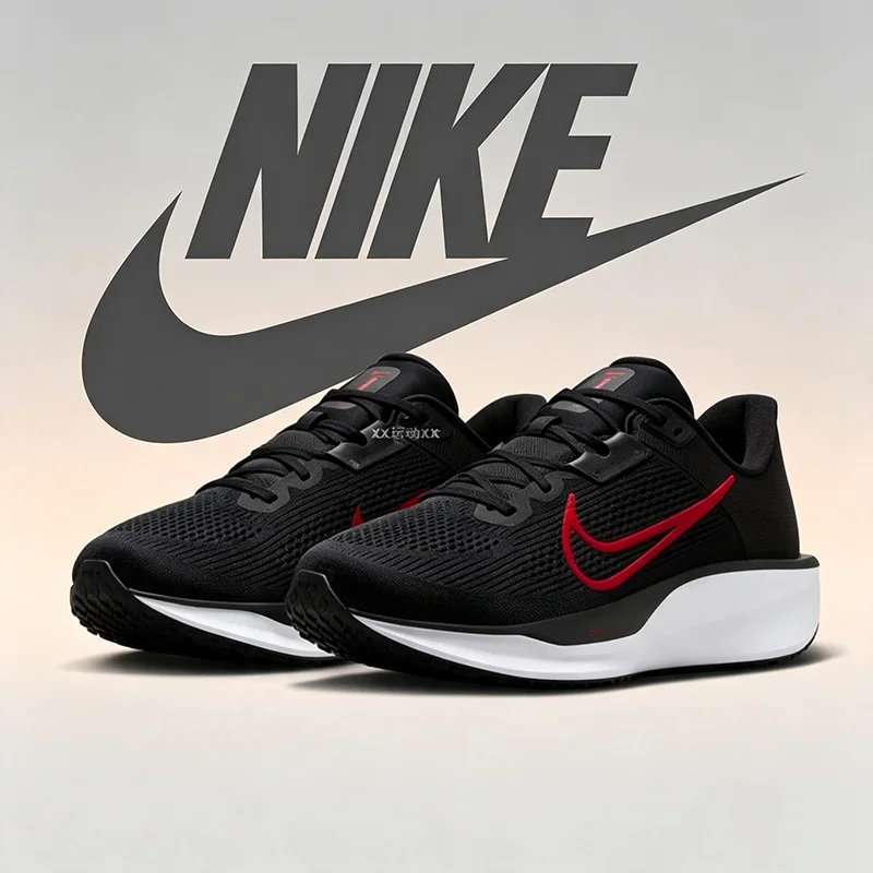 Фото Мужские летние спортивные кроссовки Nike нового стиля - QEST 6 - черно-красные сетчатые дышащие кроссовки для бега - FD6033-011 №1