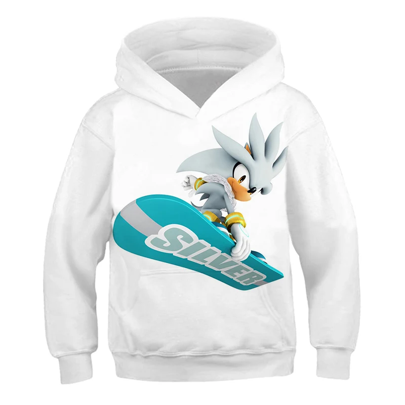 New Kids Baby Autumn Super Sonic Series hoodie Cartoon Tops Children's Casual Clothing Sonic hoodies For Girls Boys Clothes