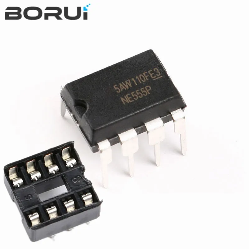 20 шт. (10 каждого), NE555 NE555P IC 555, генераторный чип программирования таймера и 8-контактный фонарь