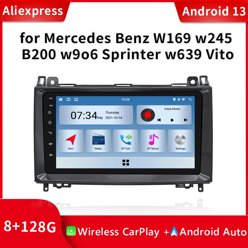 9-дюймовый беспроводной Carplay Android 13 8-ядерный автомобильный радиоприемник