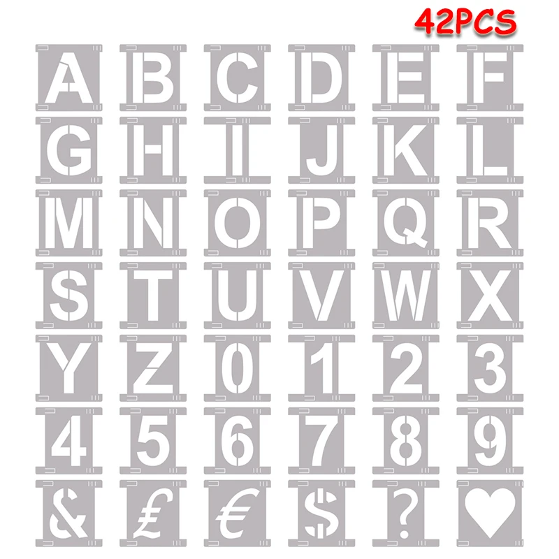 

Letter Alphabet Number Layering Stencils Reusable for Wall Scrapbooking Painting Template Stamps Photo Crafts Decor Plastic Card