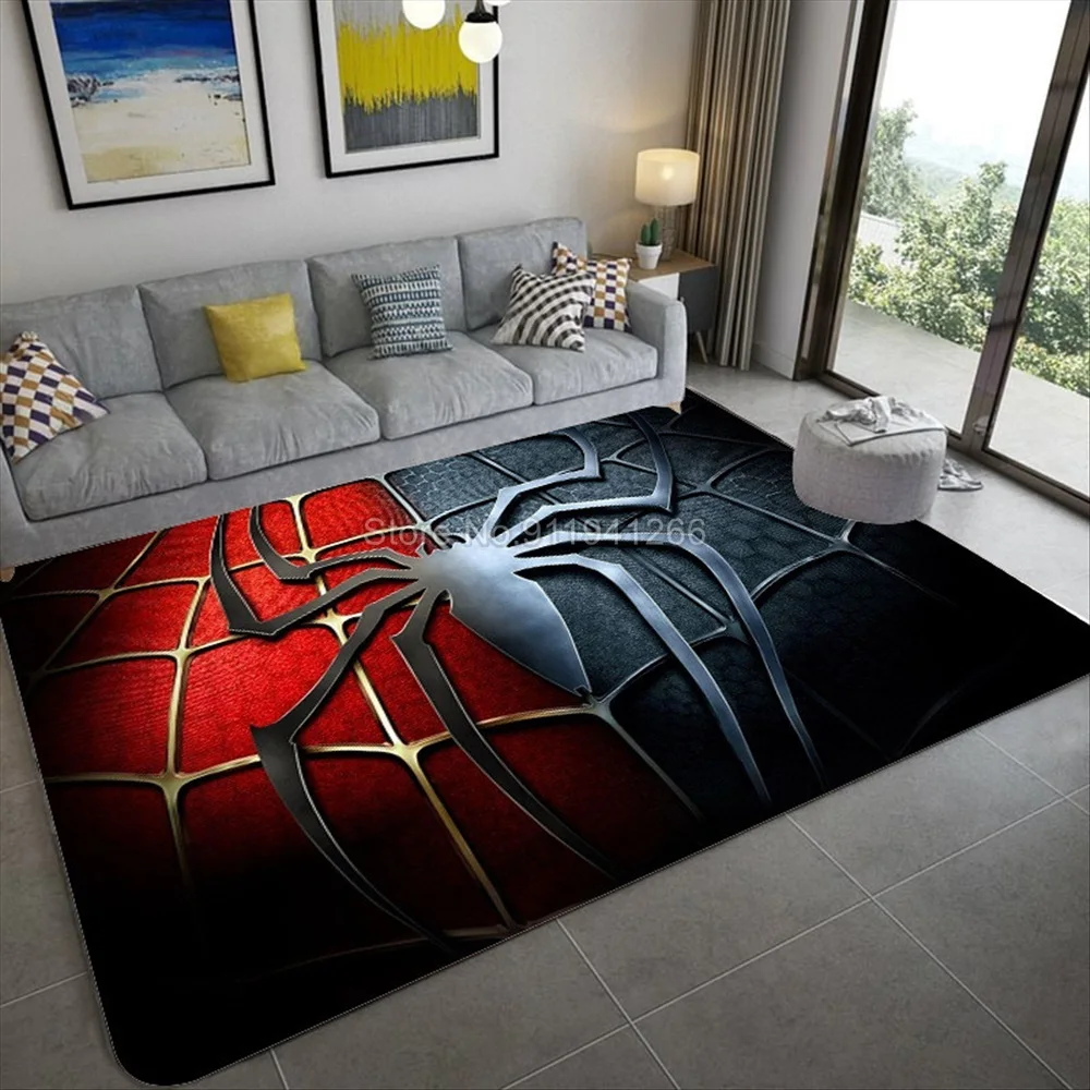 

3D Printing Disney Spiderman Floor Mat Cartoon Carpet Living Room Covered with Large Playmat Decor Home Children Carpet