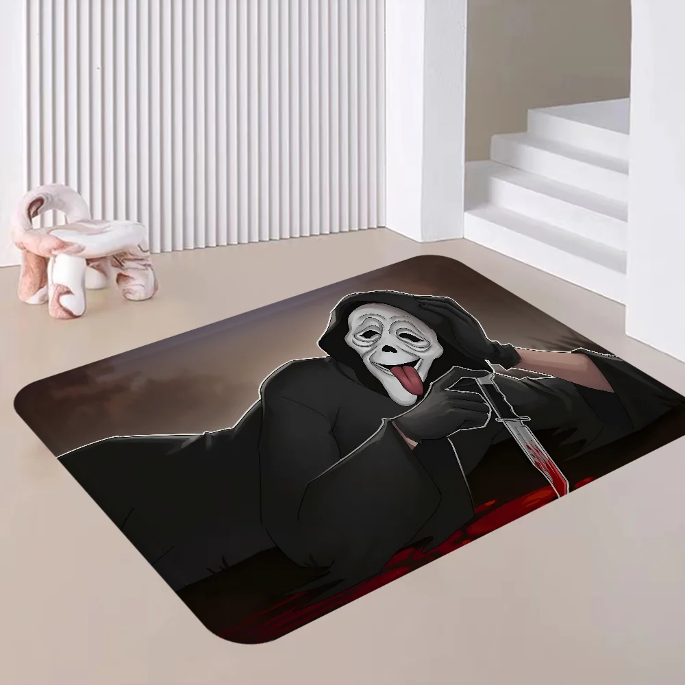 G-Ghostface H-Horror S-Scream Bath Mat Kids Room Bedroom Decoration Balcony Anti-Slip Doormat Living Alfombra