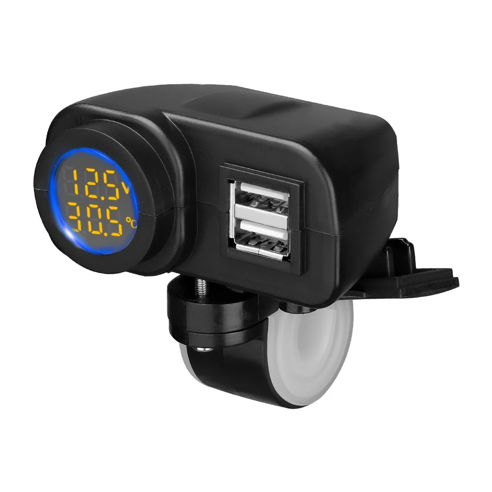 

Зарядное устройство для телефона Anchtek QC3.0 с двумя USB-портами, устройство для быстрой зарядки, вольтметр, термометр, разъем с цифровым дисплеем, адаптер для телефона