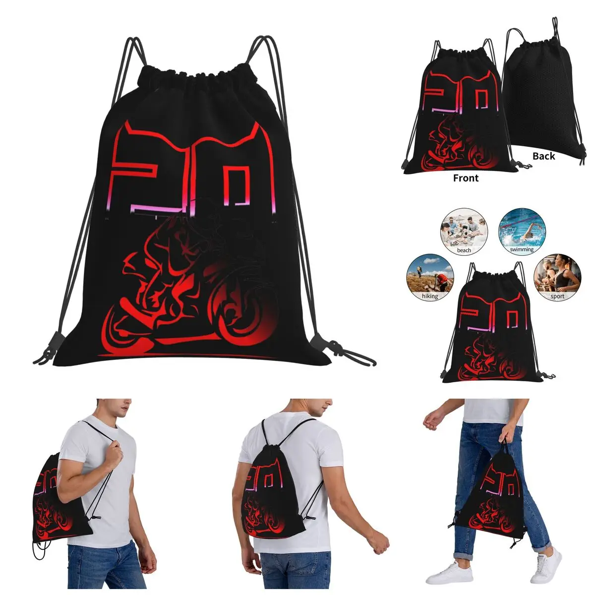 

#20 Fabio-Quartararos El-Diablo Drawstring Bags Gym Bag Funny Backpack Funny Geek Infantry pack