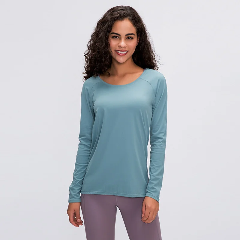 

2022 Women Sports Shirts Long Sleeve Fitness T Shirt Gym Running Shirt Quick Dry Yoga Shirts Free Shipping