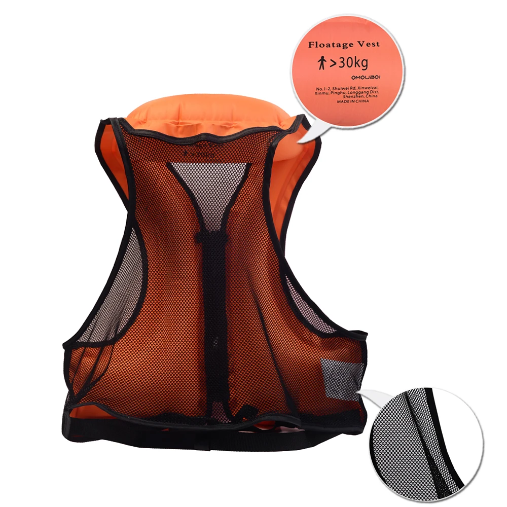 Надувная плавательная яркая куртка плавающая Спасательная для сноркелинга