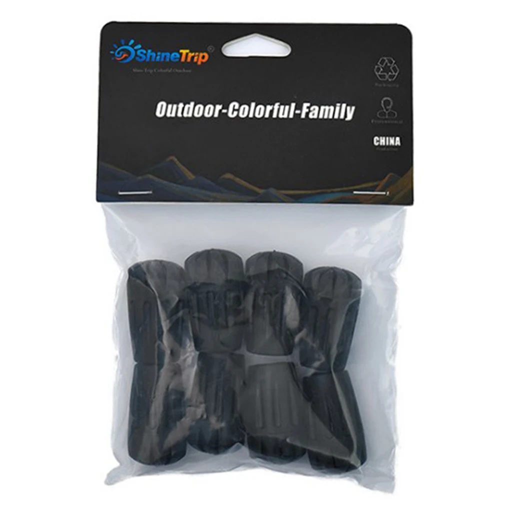 

8 Lot Stick Tips Antislip Outdoor Pole Protector Accessaries Black