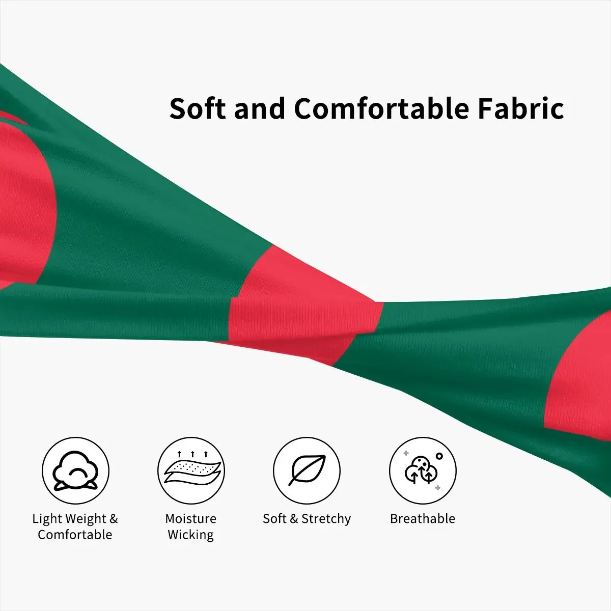 Повязка на голову спортивная йога фитнес эластичная повязка флаг Бангладеш