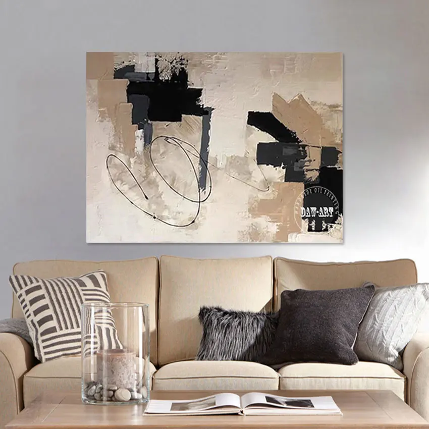 

Black Acrylic Textured Abstract Canvas Art Wholesale Of 3d Pictures No Framed Contemporary Painting For Kitchen Wall Decor
