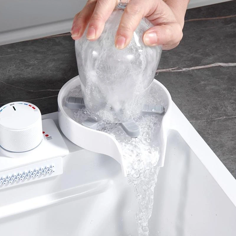 Белый цвет многофункциональные смесители для кухни Водопад с левым сливным