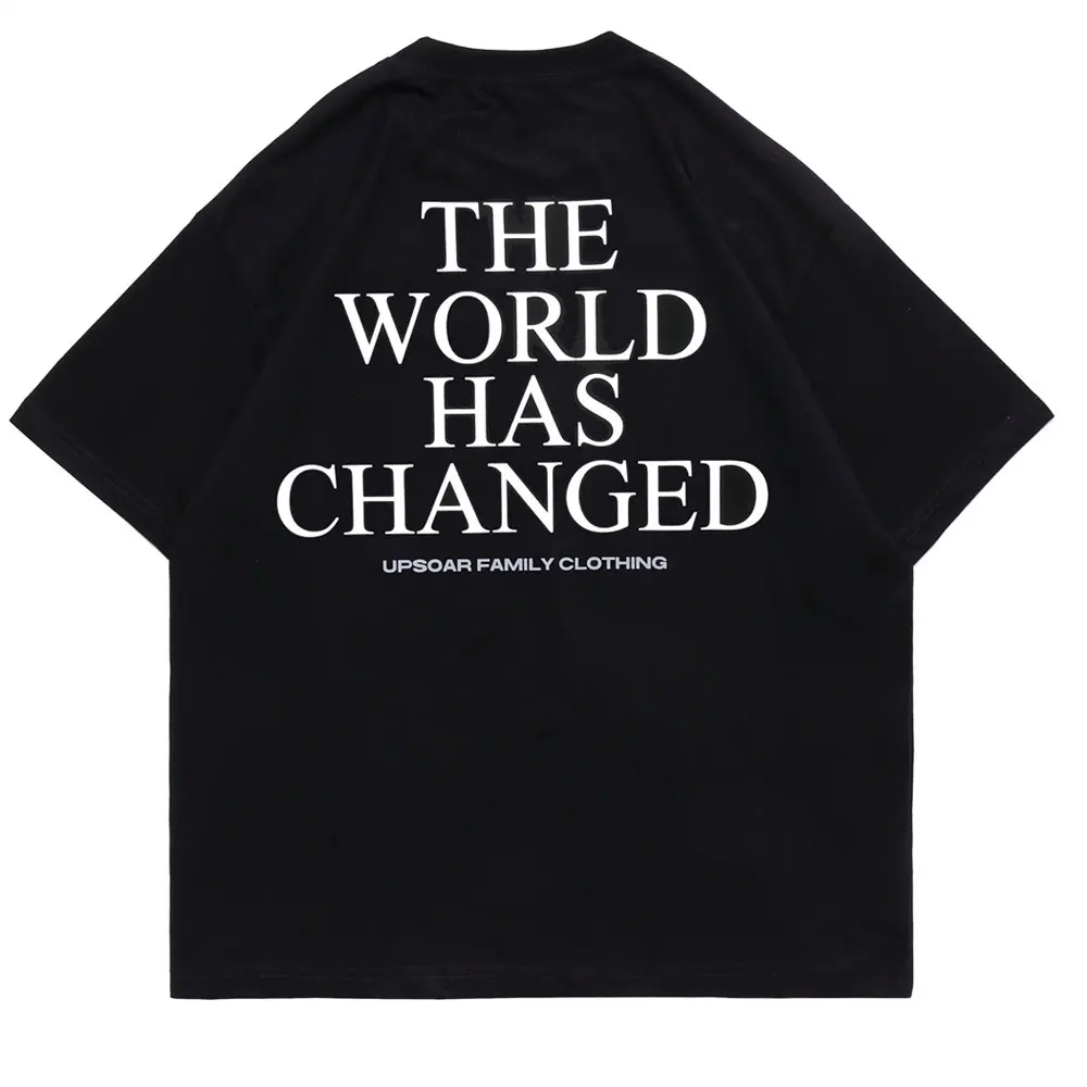 Футболка мужская оверсайз с круглым вырезом Модный хлопковый топ защитой земли