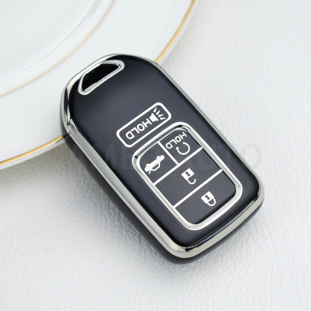

Чехол для автомобильного ключа из ТПУ для Honda Civic CRV HRV Accord Pilot Fit Фрид ветель Одиссей 2018 - 2022 5 кнопок аксессуары