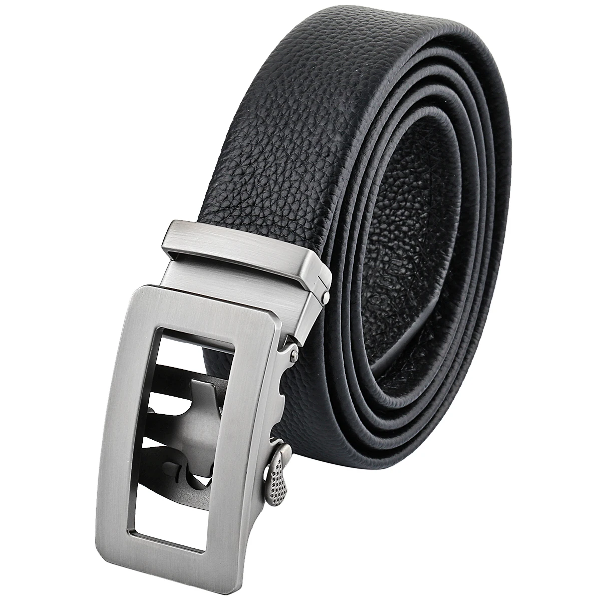 Business Style Men's Leather Belt Automatic Buckle Belt Luxury Men Belt Adjustable Male Belt Long Waistband For Jeans Pants