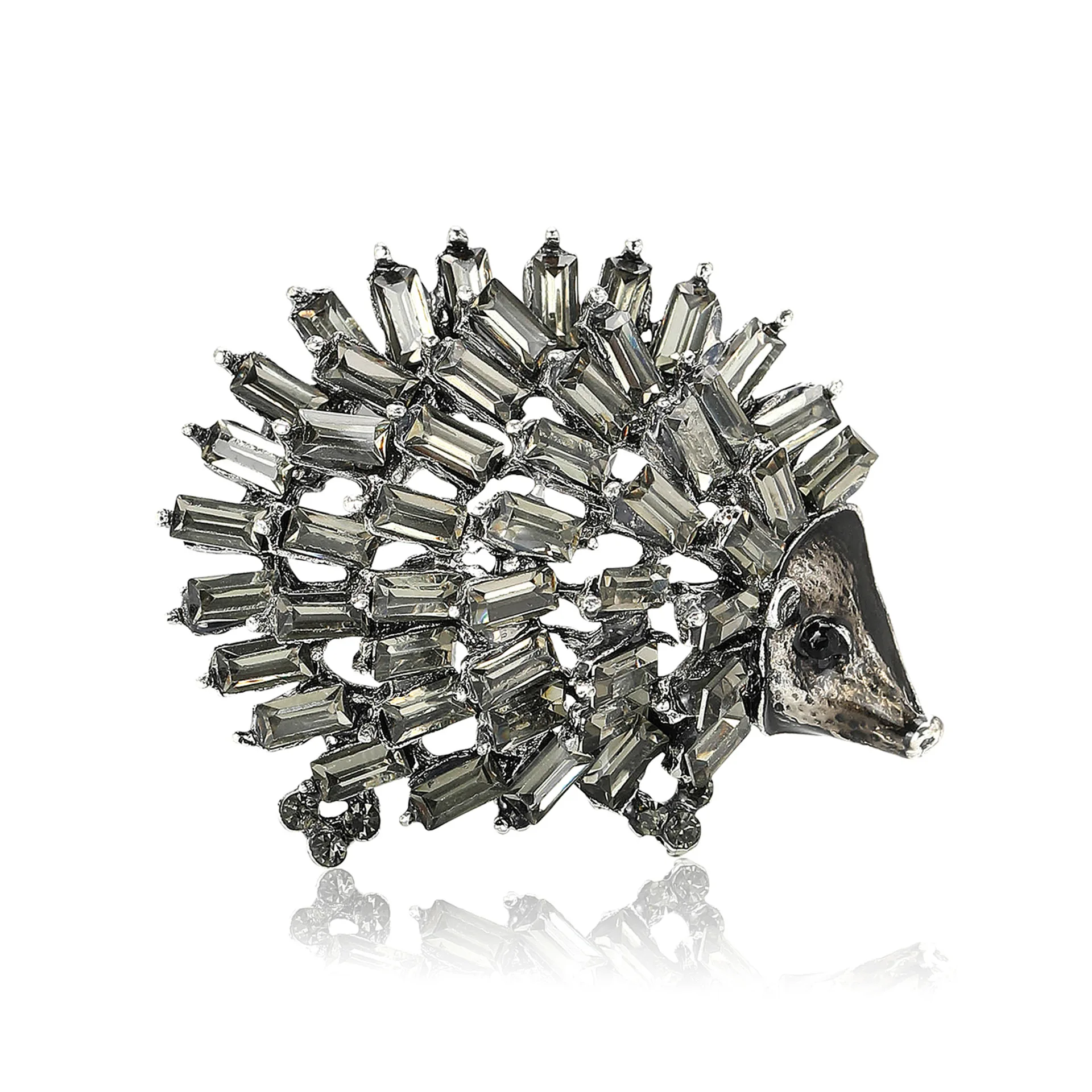 Брошь еж Rhindiamond