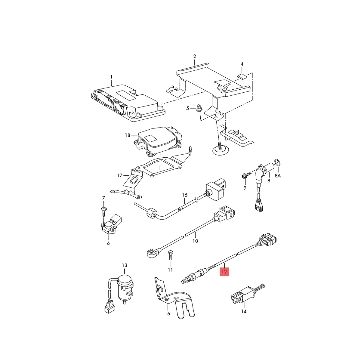 Кислородный датчик 079906262F Lambda O2 для VW Jetta Touareg Golf R32 Audi Q7 A8 2002-2010 022906262R 1K0998262 0258007314