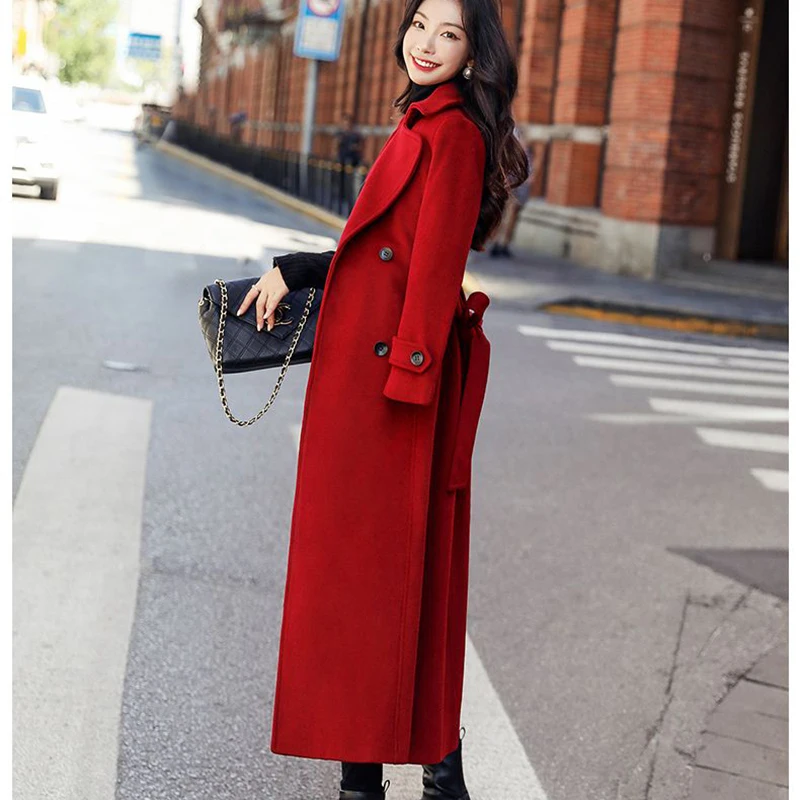 Женская шерстяная ветровка новинка 2024 года осенне-зимняя модная элегантная