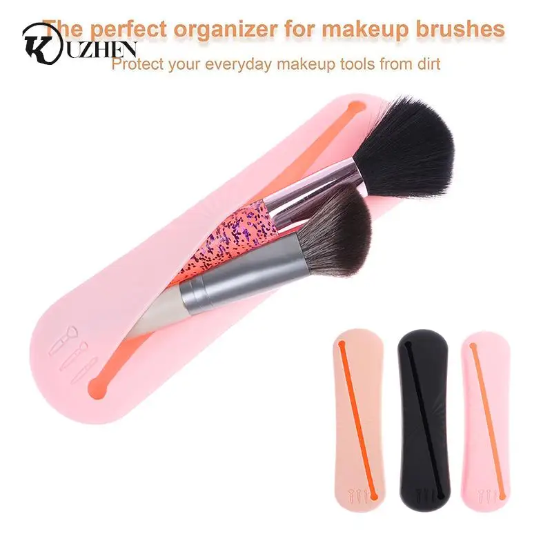 

Silicone Makeup Brush Storage Pouch Cosmetic Organizer Travel Makeup Brush Holder Portable Makeup Bag Cosmetics Tool For Travel