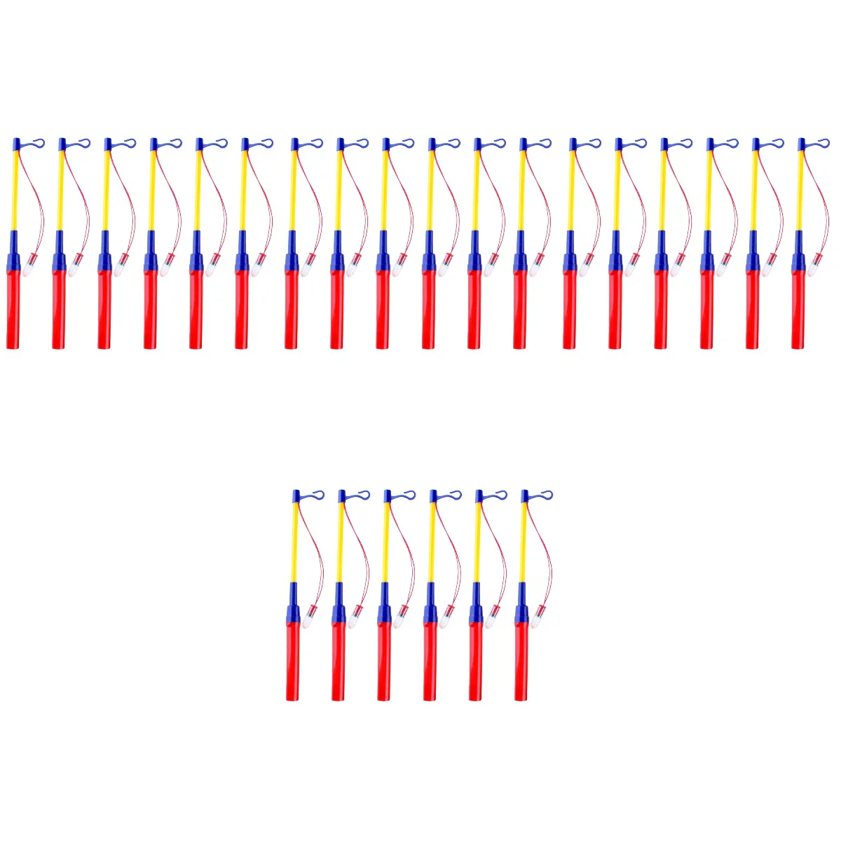 

24 PCS Glow Sticks Mini Lanterns Pole Kids Plastic Outdoor 40*2cm LED Rod Child