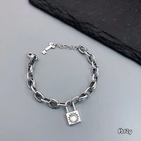 sterling silver thai silver bracelet ins niche design cool wind trend personality hip hop jewelry which one do you like remarks