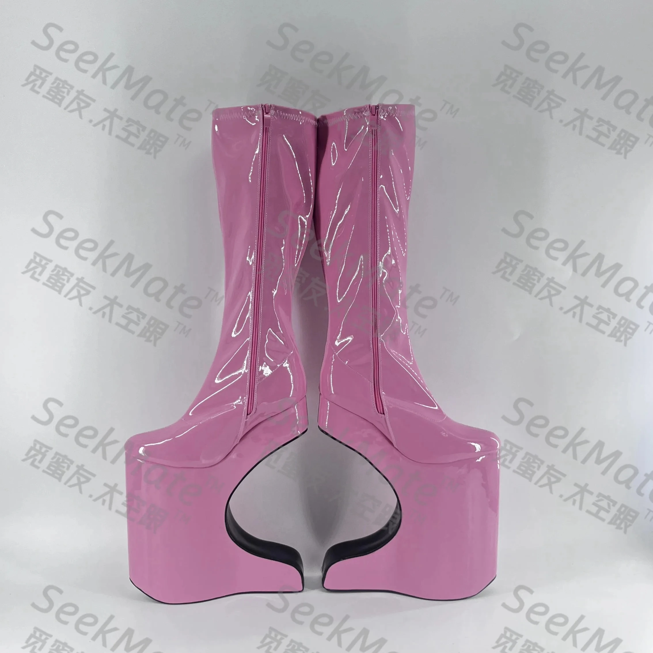 Каблук стриженый на платформе и высоком каблуке 30 см цвета в ассортименте