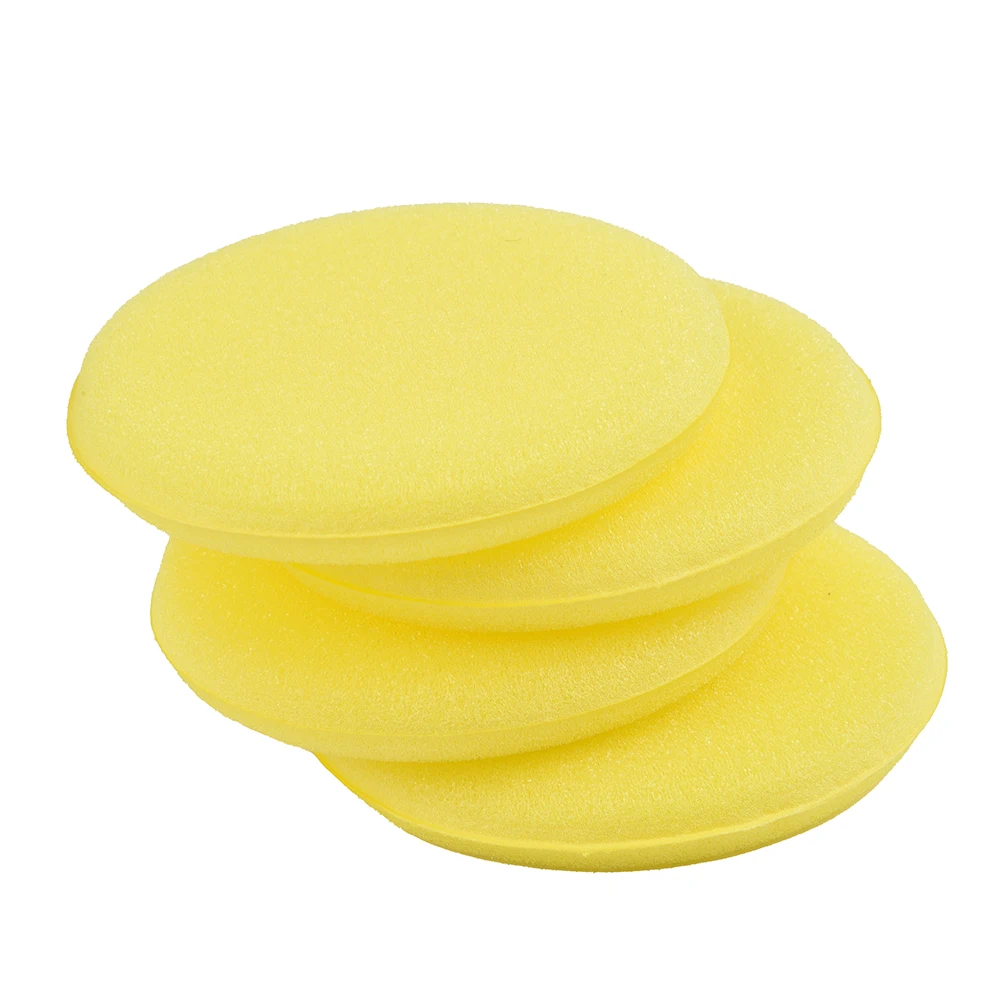 

12Pcs/set Car Waxing Polish Wax Foam Sponge Applicator Pads 10CM Yellow Cleaning Sponge Clean Washer Washing Tool Car Cleaning