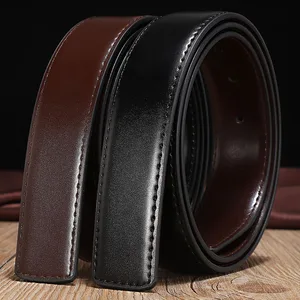 Double-sided Cow Reversible Leather No Buckle 2.8cm 3.0cm 3.3cm 3.5cm 3.8cm Wide Belt Without Automa